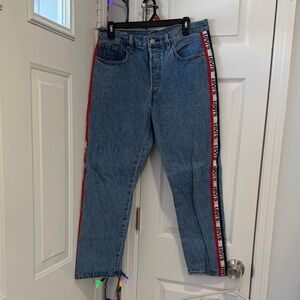 Levi's Denim Jeans with Red and Black Trim